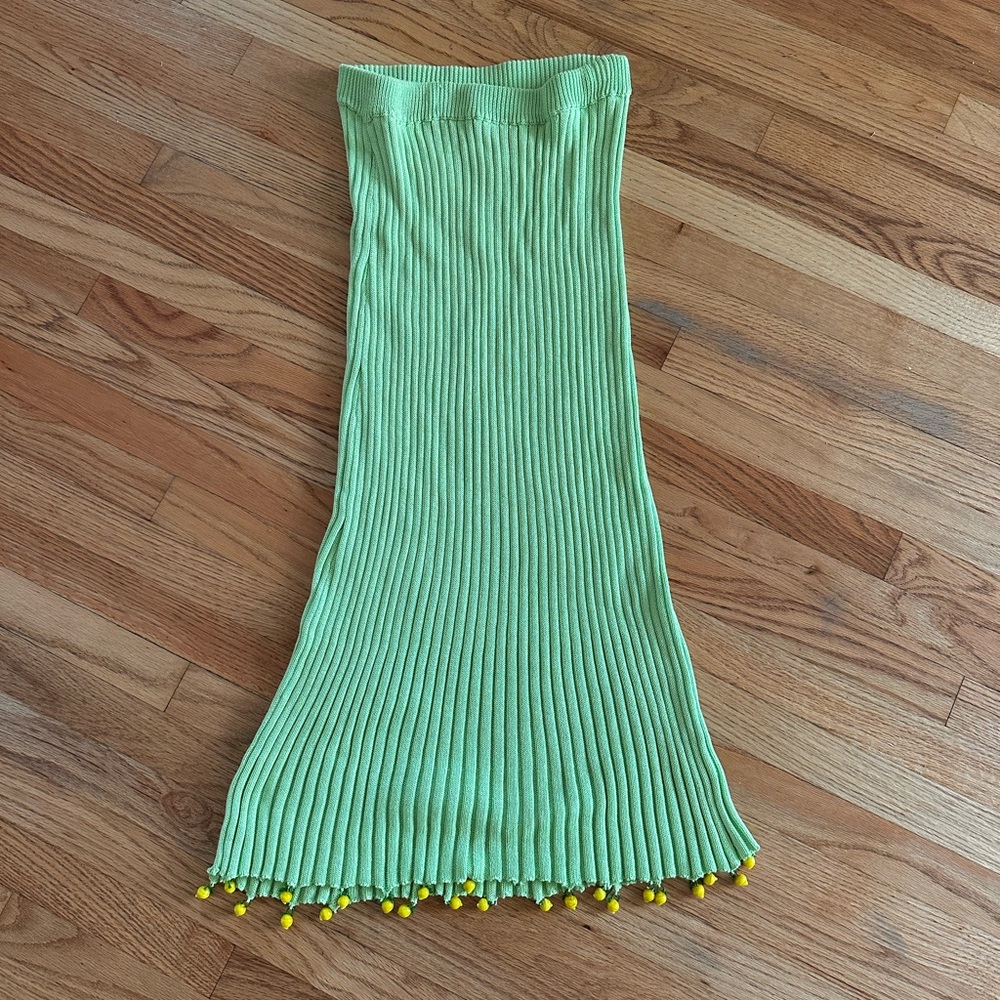 STAUD Light Green sweater skirt
